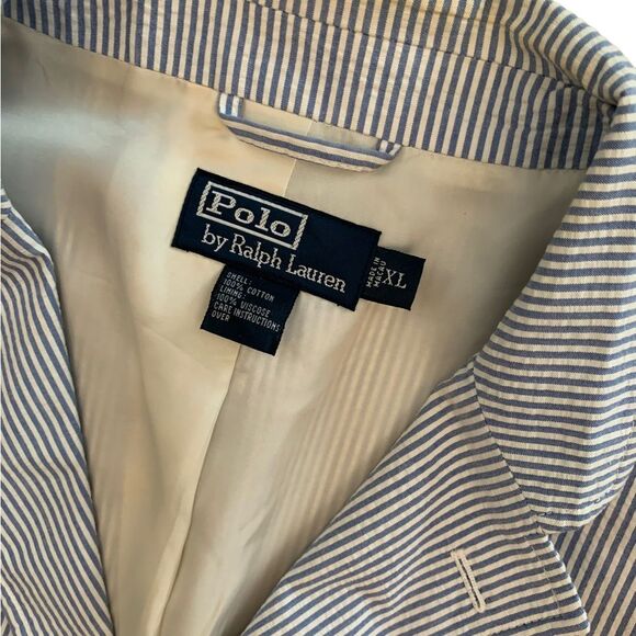 Ralph Lauren Men’s Pinstripe Seersucker Blazer. EUC size Extra Large - Picture 10 of 10